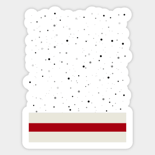 Cozy Orange Pumpkin Spice, Red & Grey Stripe Wool Sticker